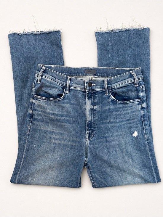 MOTHER Denim - MOTHER The Hustler Ankle Fray Distressed Jeans Can’t Stop Staring Wash Size 32